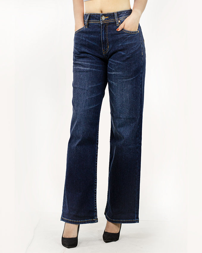 Women's Curvy Mid Rise Loose Jeans